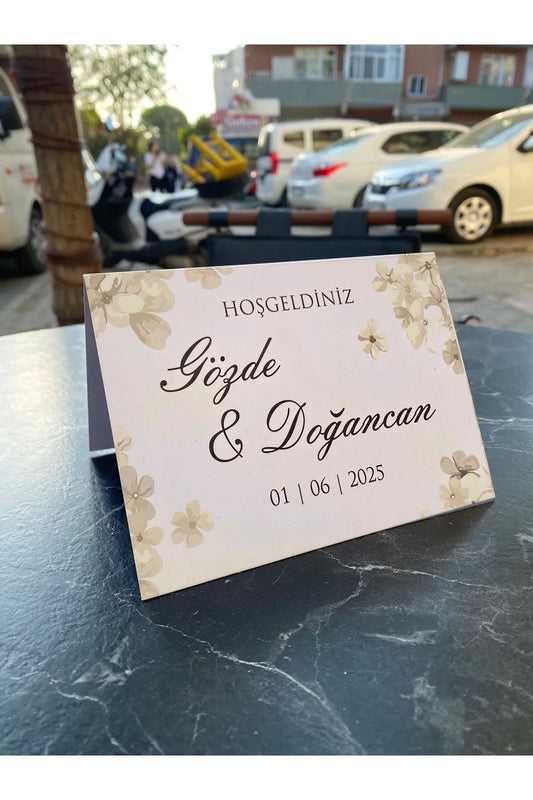 10 Adet Büyük Boy Hoşgeldiniz Kartı